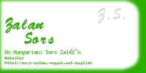 zalan sors business card